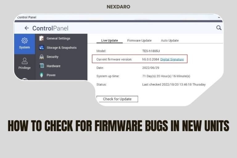 How to Check for Firmware Bugs in New Units