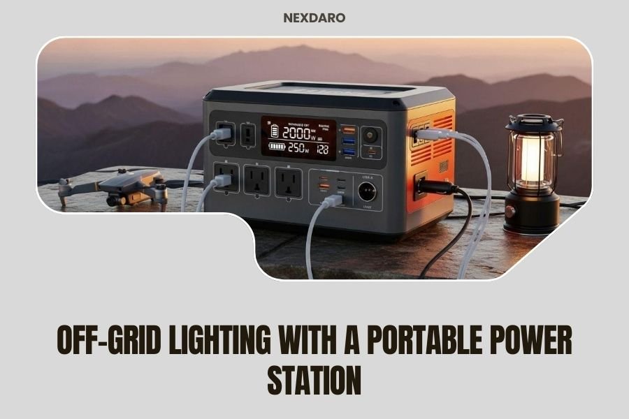 Off-Grid Lighting with a Portable Power Station