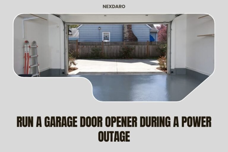 Run a Garage Door Opener During a Power Outage