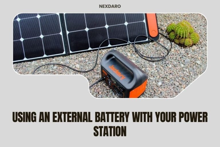 Using an External Battery with Your Power Station