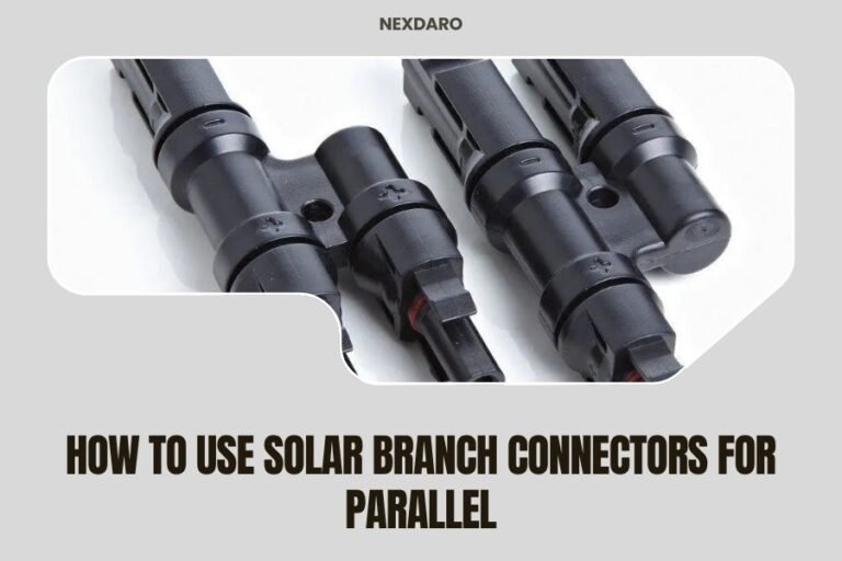How to Use Solar Branch Connectors for Parallel