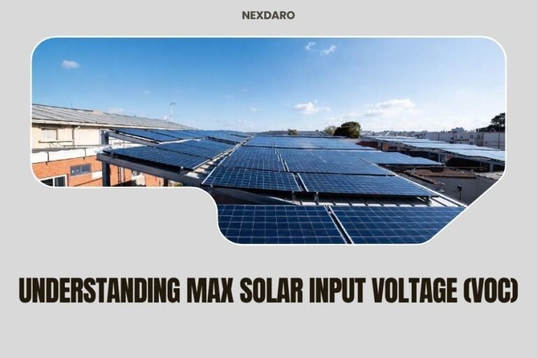 Understanding Max Solar Input Voltage (Voc)