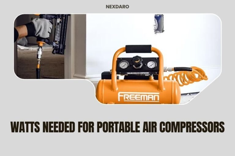 Watts Needed for Portable Air Compressors