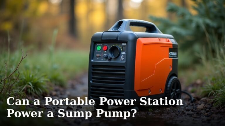 Can a Portable Power Station Power a Sump Pump?