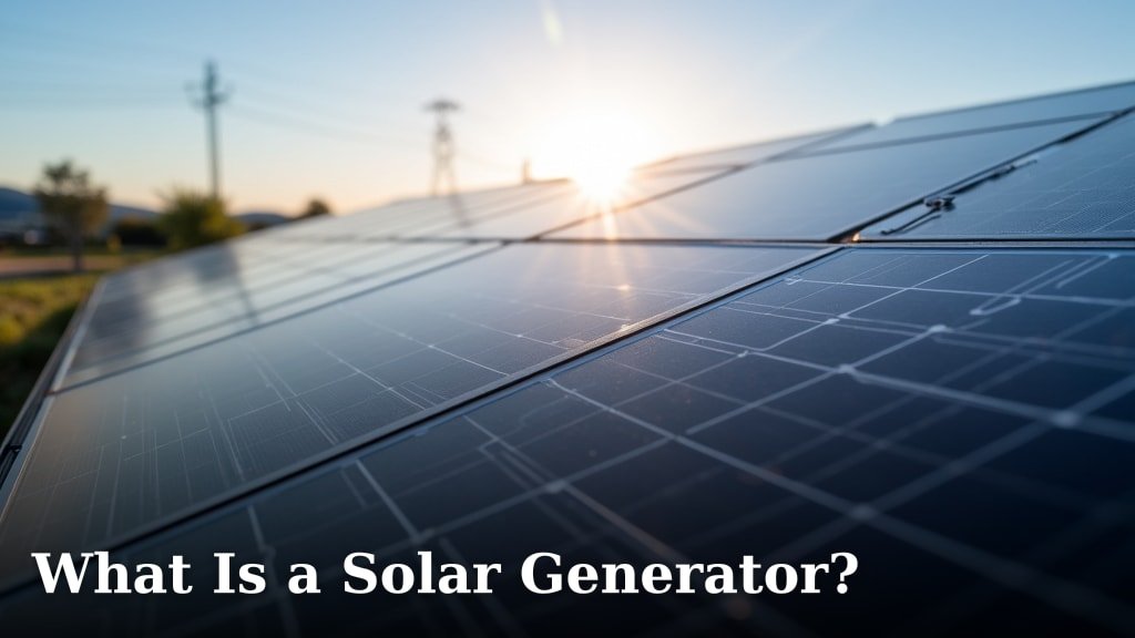 What Is a Solar Generator?