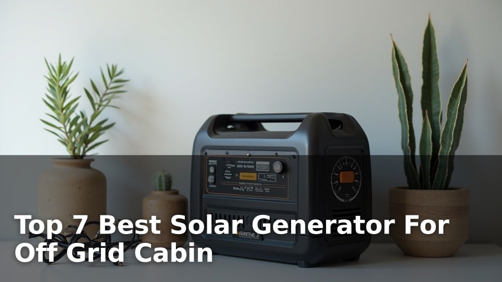 Top 7 Best Solar Generator For Off Grid Cabin