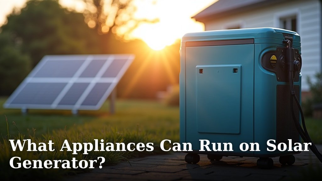 What Appliances Can Run on Solar Generator?