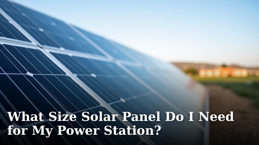 What Size Solar Panel Do I Need for My Power Station?