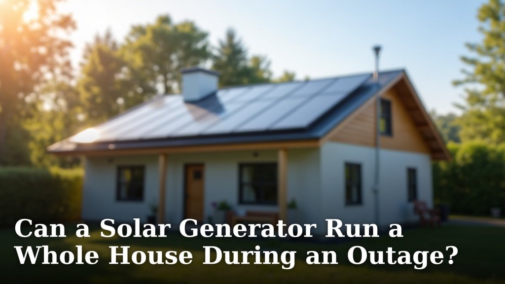 Can a Solar Generator Run a Whole House During an Outage?