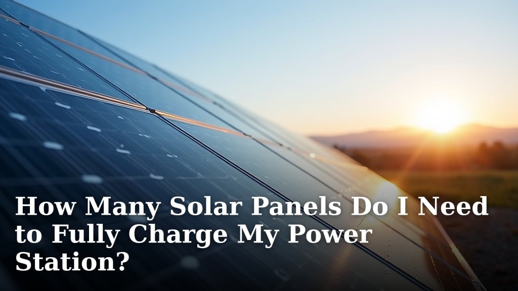 How Many Solar Panels Do I Need to Fully Charge My Power Station?