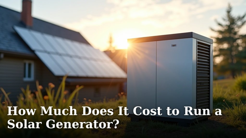 How Much Does It Cost to Run a Solar Generator?