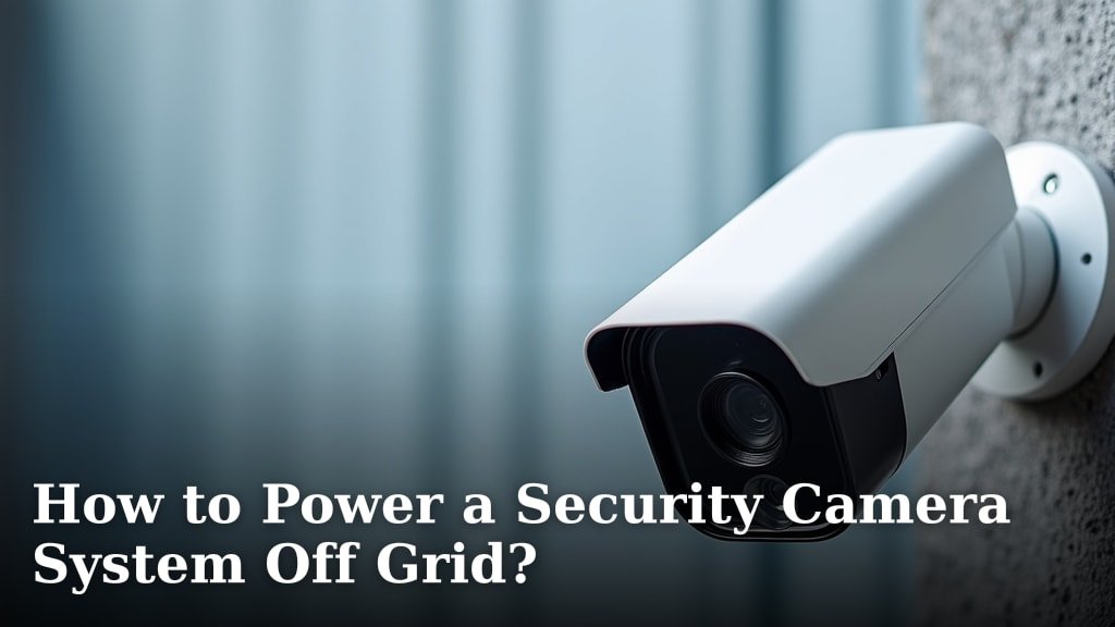 How to Power a Security Camera System Off Grid?