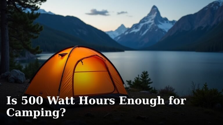 Is 500 Watt Hours Enough for Camping?