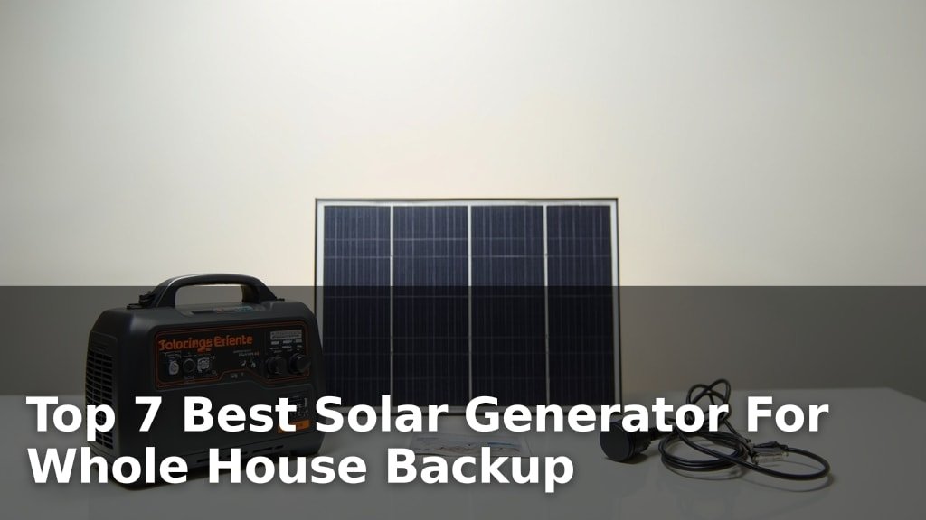 Top 7 Best Solar Generator For Whole House Backup