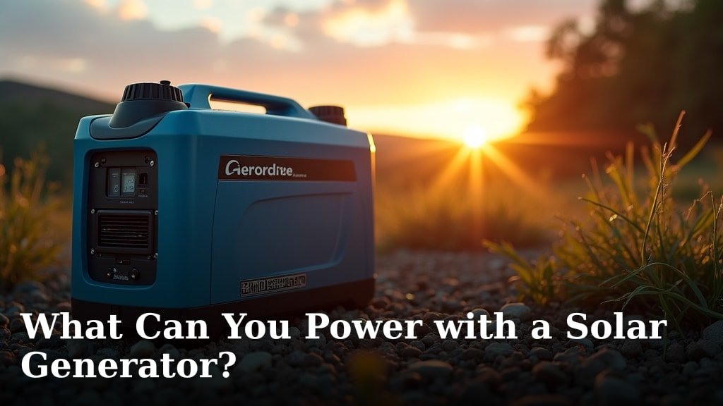 What Can You Power with a Solar Generator?