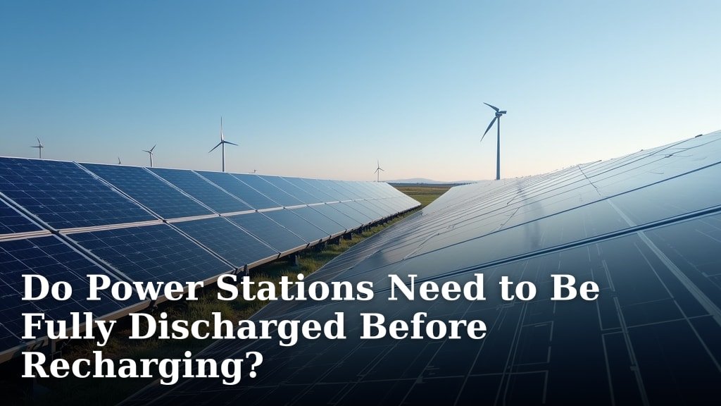 Do Power Stations Need to Be Fully Discharged Before Recharging?