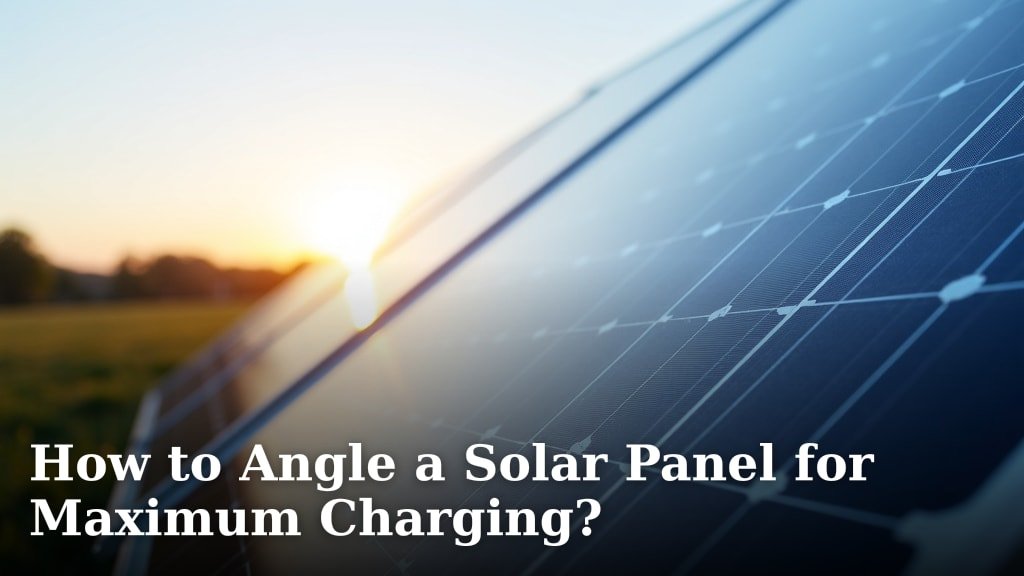 How to Angle a Solar Panel for Maximum Charging?