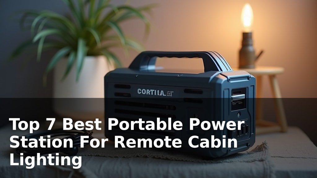 Best Portable Power Station For Remote Cabin Lighting