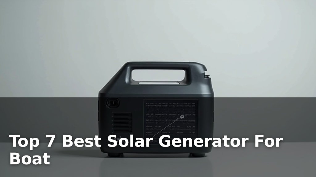 Best Solar Generator For Boat