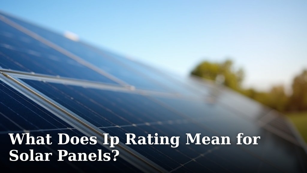 What Does Ip Rating Mean for Solar Panels?