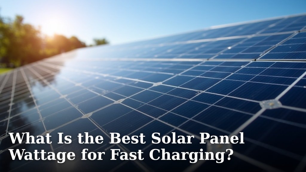 What Is the Best Solar Panel Wattage for Fast Charging?