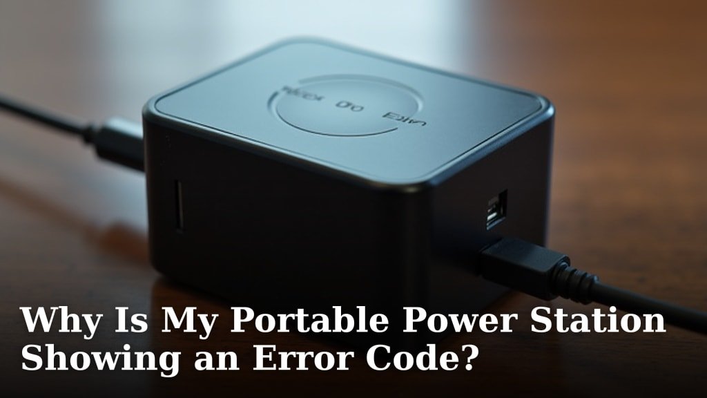 Why Is My Portable Power Station Showing an Error Code?