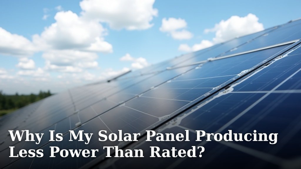Why Is My Solar Panel Producing Less Power Than Rated?